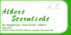 albert sternlicht business card